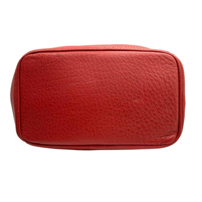 Coach Old Drawstring Shoulder Bag 4923 Bucket In Red Glove-Tanned Leather.