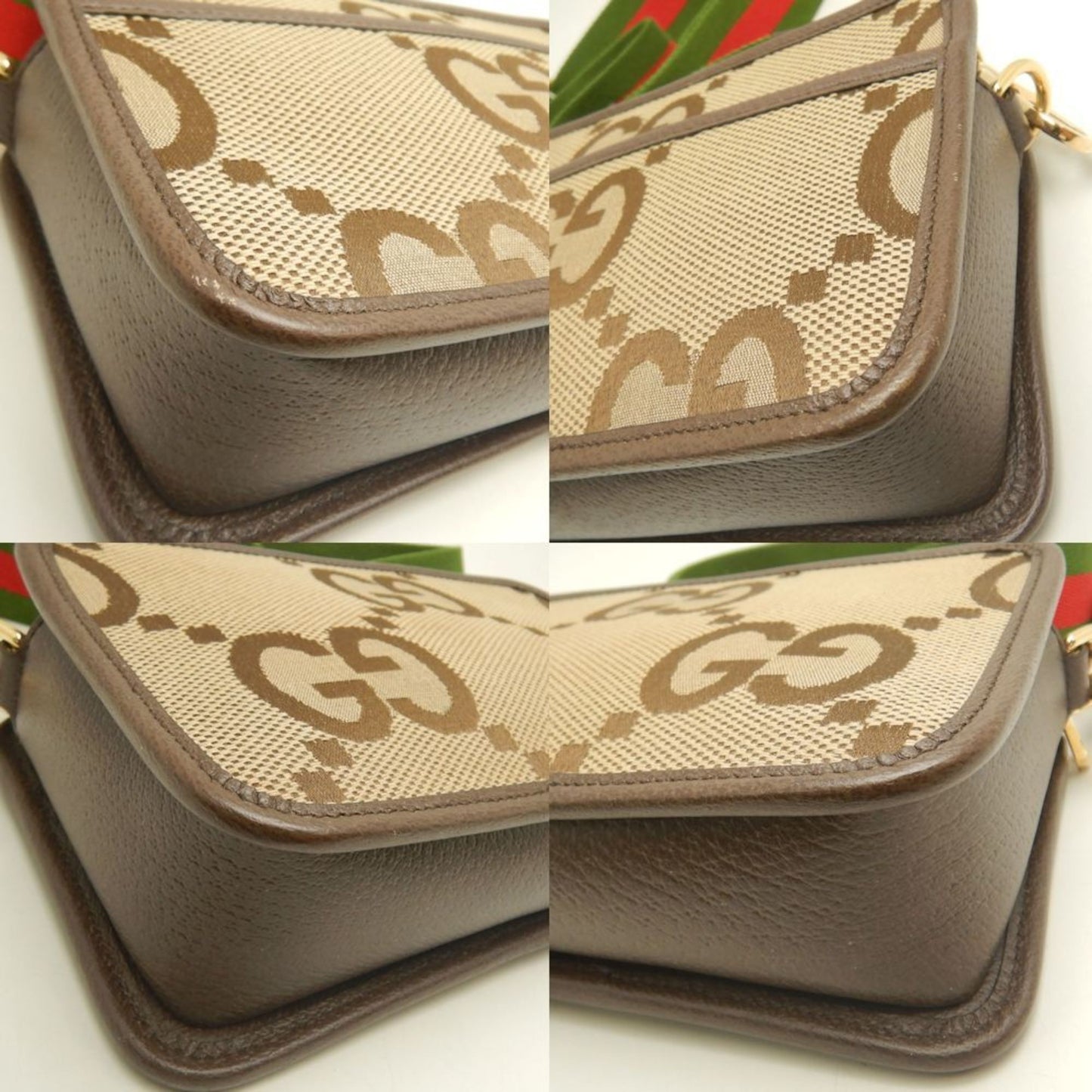 Gucci Jumbo Gg Shoulder Bag (696075) In Beige Canvas And Leather