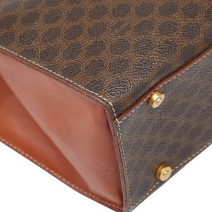Celine Macadam Handbag In Brown Leather