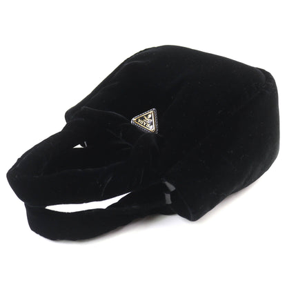 Prada 1Ba410 Padded Velvet Mini Handbag With Triangle Logo