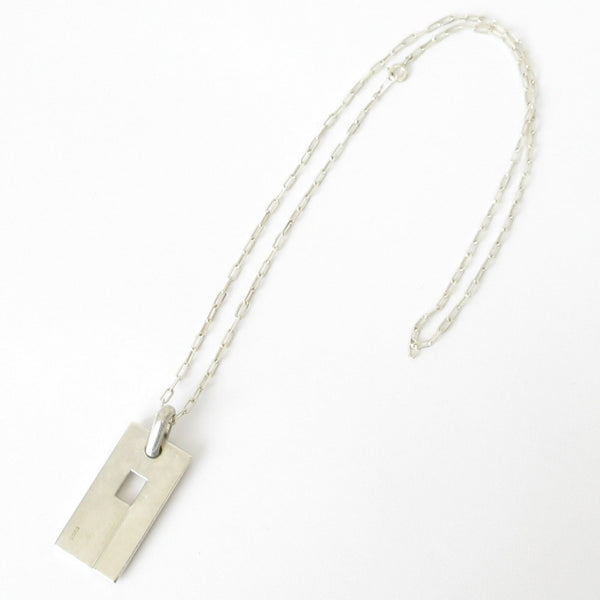 Gucci G Plate Necklace In Sv925 Silver