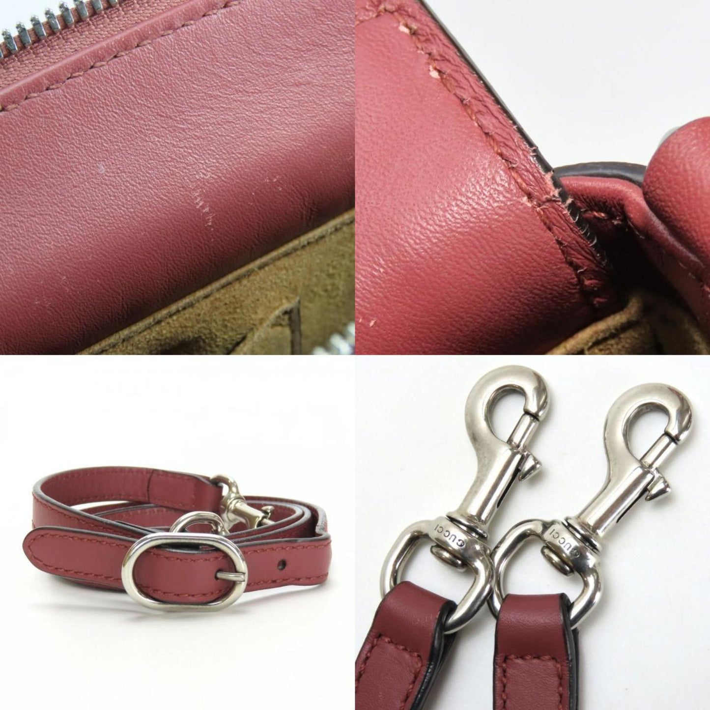 Gucci Handbag 453177 Gg Blooms Mini Supreme Canvas Beige Red Pink Flower