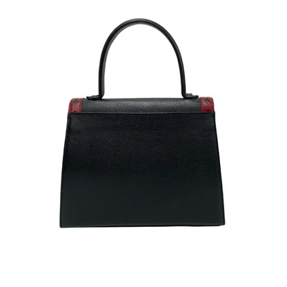 Yves Saint Laurent Ysl Cutout Perforated Leather 2-Way Handbag/Shoulder Bag