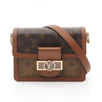 Louis Vuitton Dauphine Mini Shoulder Bag Coated Canvas Leather Monogram Reverse