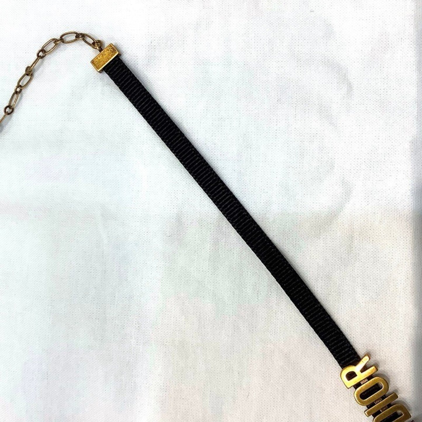 Christian Dior Dior J'Adior Bronze Gold Necklace Choker J'Adore Kb-9944