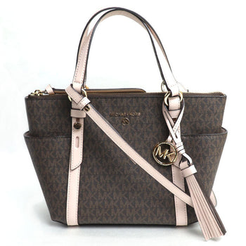 Michael Kors Sullivan Signature Sm 2-Way Shoulder Bag Brown Pink 30T0Gnxt1B