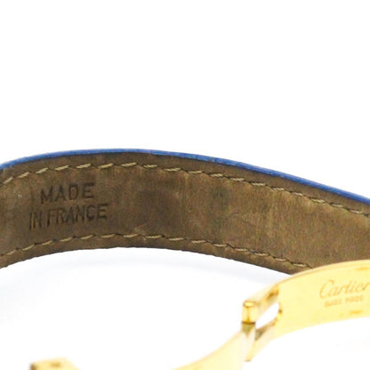 Cartier Tank Vermeil Gold Plated Leater Quartz