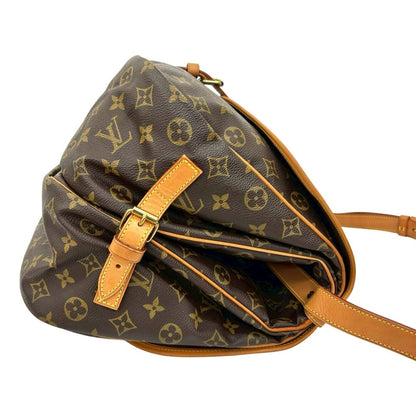 Louis Vuitton Vintage Saumur 35 Monogram Leather Shoulder Bag/Body Bag Brown 39143