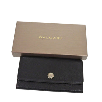 Bvlgari Monete 35963 Black Leather Long Wallet 1036 Bvlgari