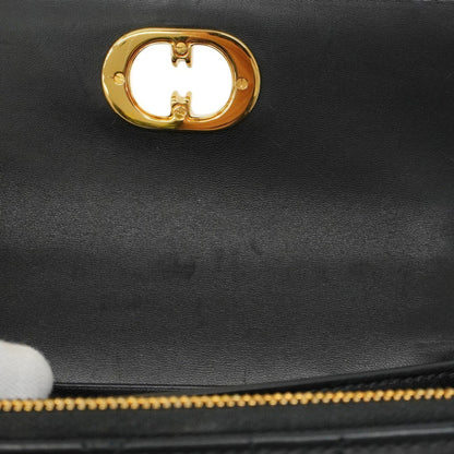 Christian Dior Cannage Miska 12 Shoulder Bag In Black Leather