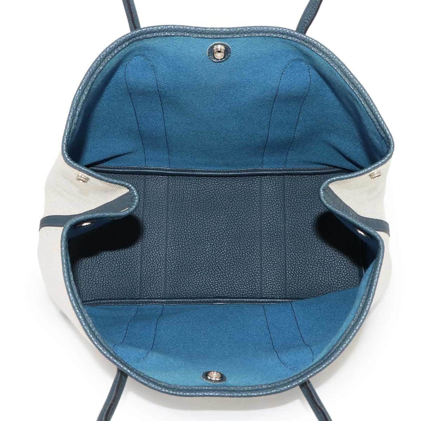 Hermes Herms Garden 36 Pm Twill Ash Vache Country Ecru Bleu De Plus T Stamp Party Verso