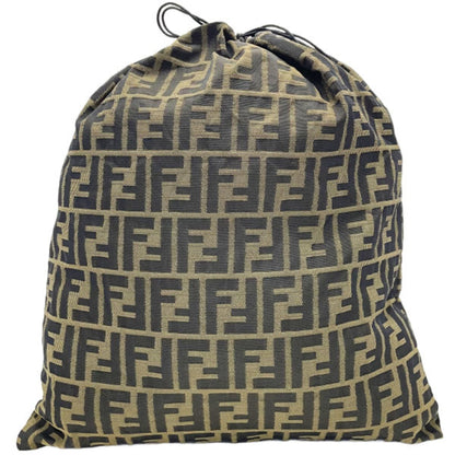 Fendi Pouch Zucca Nylon Canvas Khaki Black Fendi Ff Bag Multi Nn-14799
