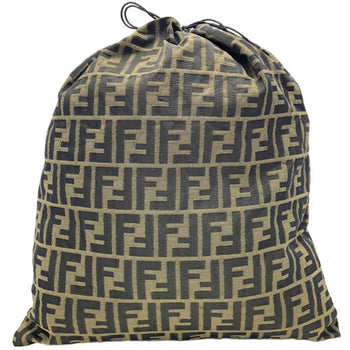 Fendi Pouch Zucca Nylon Canvas Khaki Black Fendi Ff Bag Multi Nn-14799