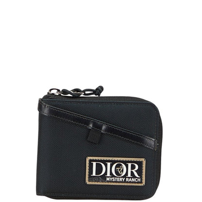 Christian Dior Dior X By Mystery Ranch Bifold Zip Wallet In Black Canvas