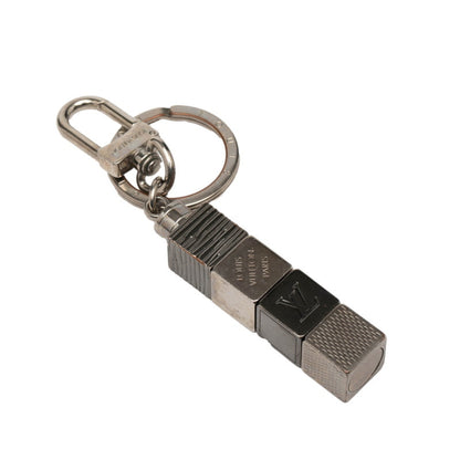 Louis Vuitton Porte-Cls Cube Keychain Charm M67142 Silver Metal