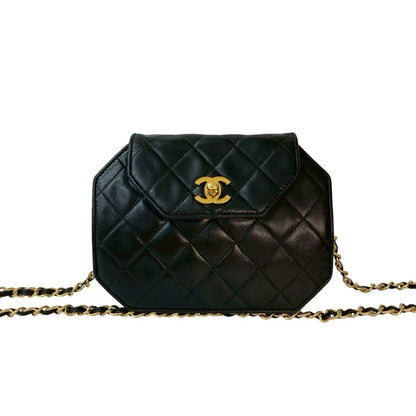 Chanel Matelasse Octagon Lambskin Chain Mini Shoulder Bag
