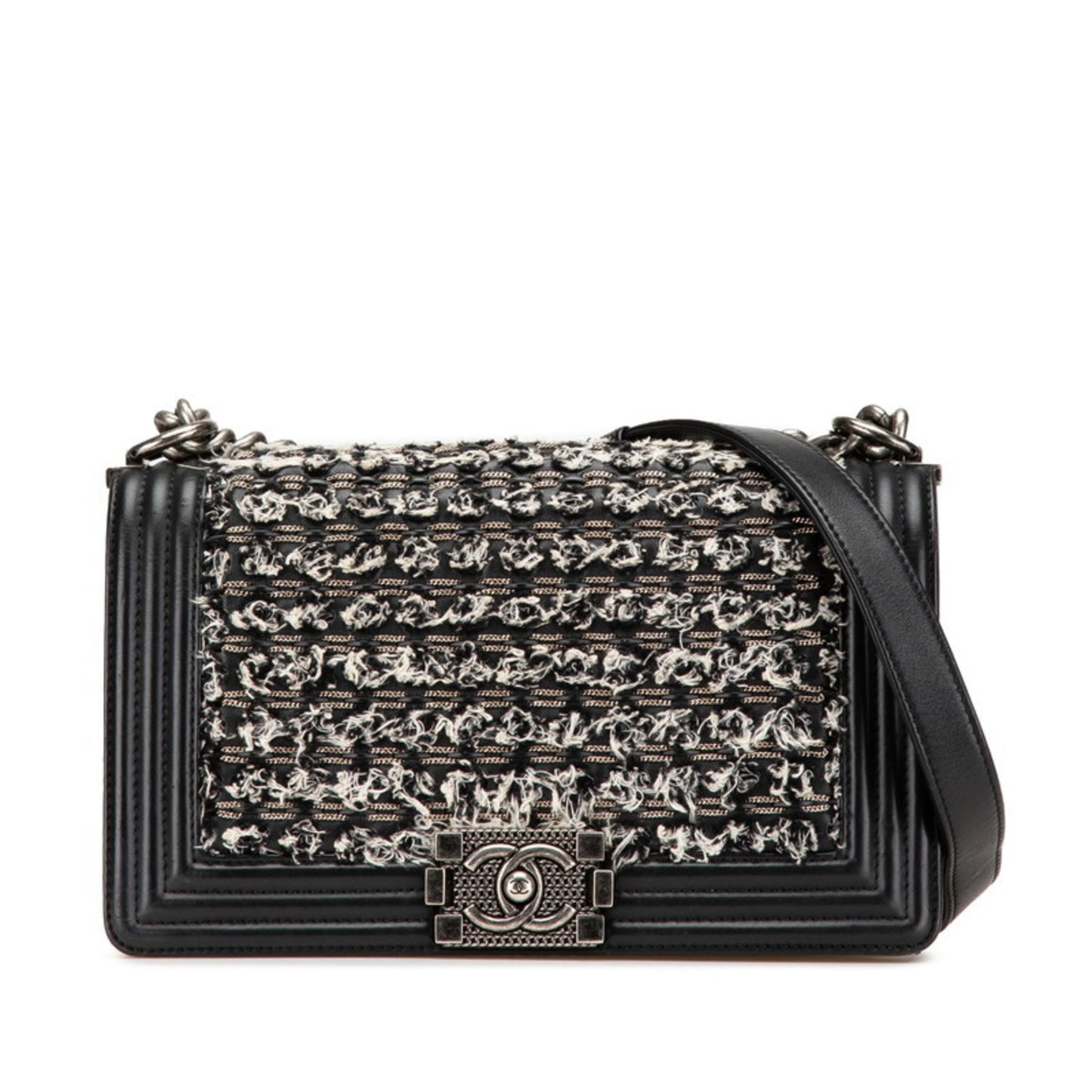 Chanel Boy Chanel 25 Crossbody Chain Shoulder Bag In Black