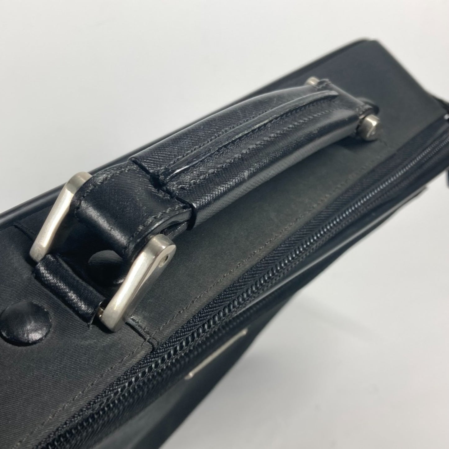 Prada Prada Triangle Logo Plate Bag Document Briefcase Handbag Nylon