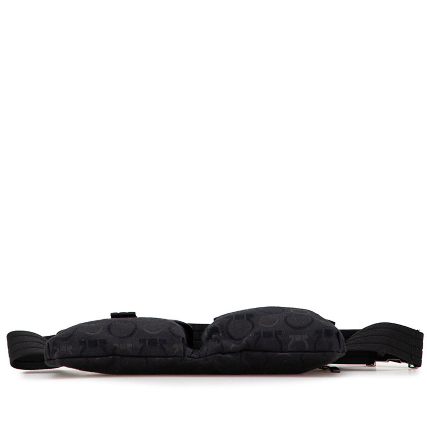 Salvatore Ferragamo Gancini Body Bag In Black Canvas