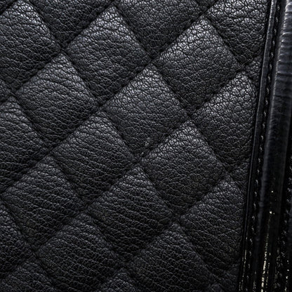 Chanel Chain Shoulder Bag Boy Large Matelasse Coco Mark Lambskin Patent Leather A92193 Chanel Black
