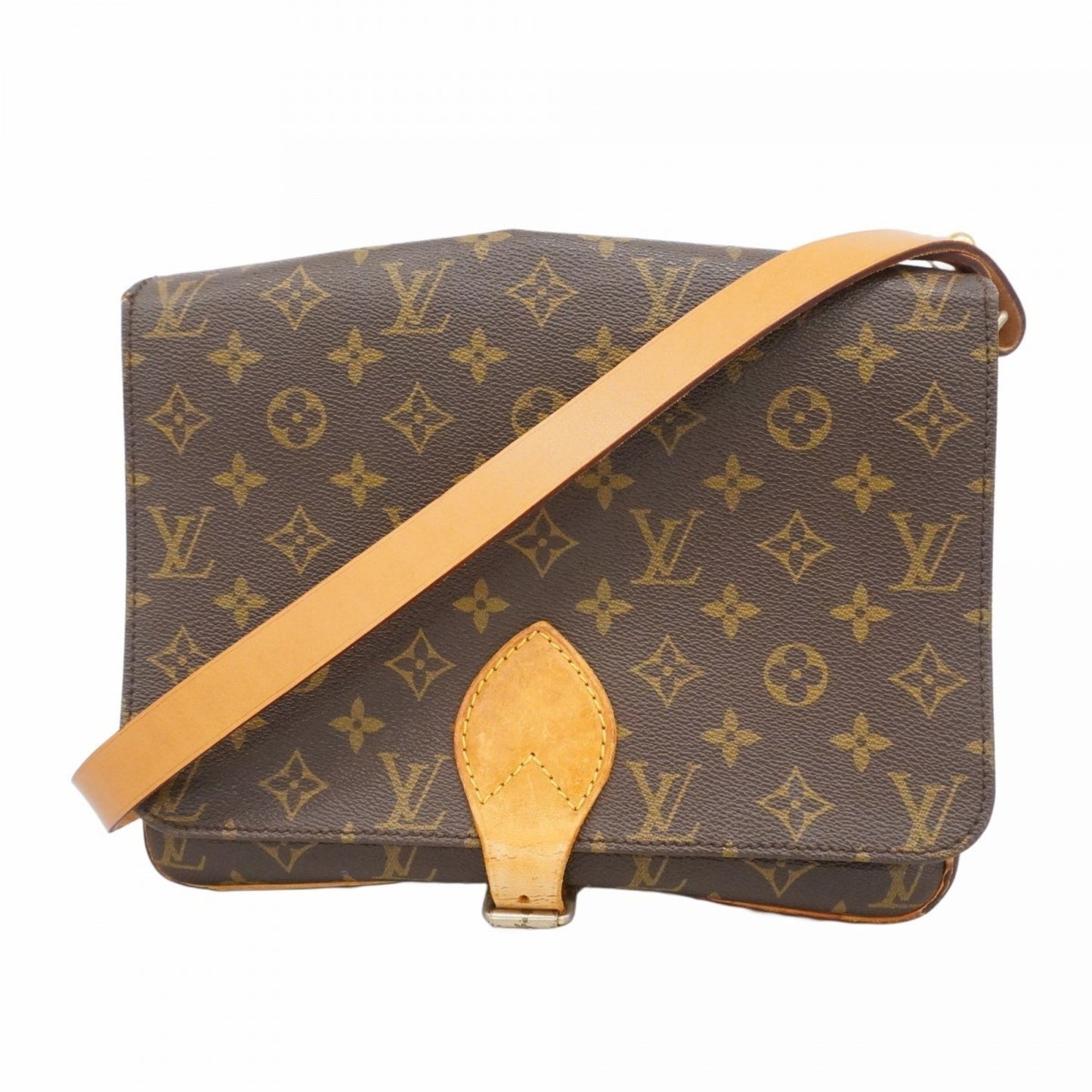 Louis Vuitton Monogram Cartouchiere Gm Shoulder Bag M51252 Brown
