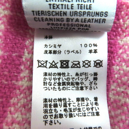 Hermes Jeu De Tissage 100% Cashmere Scarf With Leather Logo Patch And Fringe