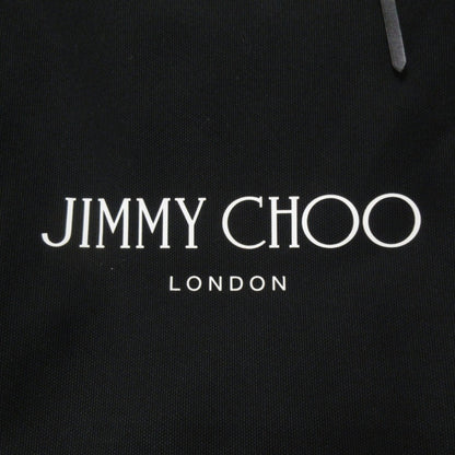 Jimmy Choo Logo Canvas Tote Bag In Black