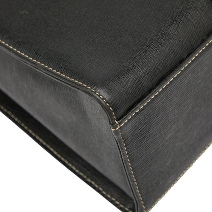 Burberry Nova Check Handbag In Black Leather