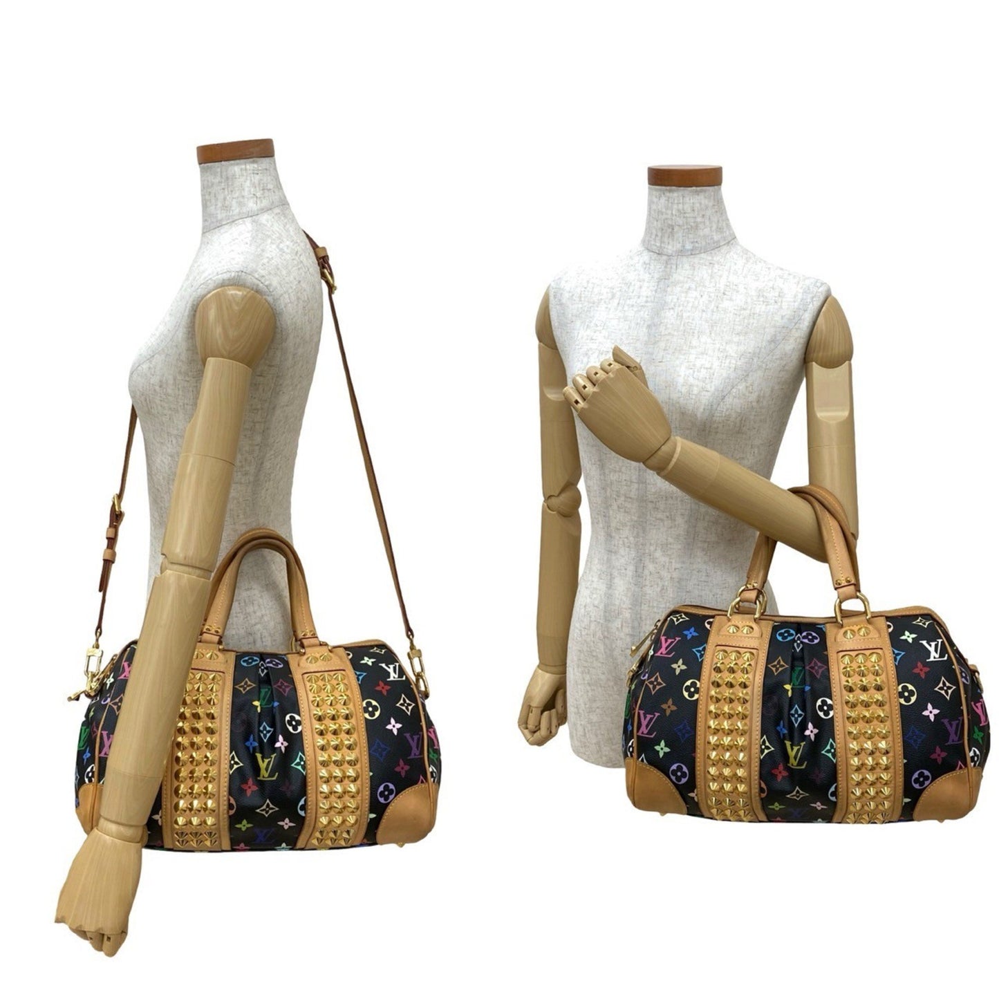 Louis Vuitton Courtney Mm Monogram Multicolor Leather 2-Way Handbag/Shoulder Bag