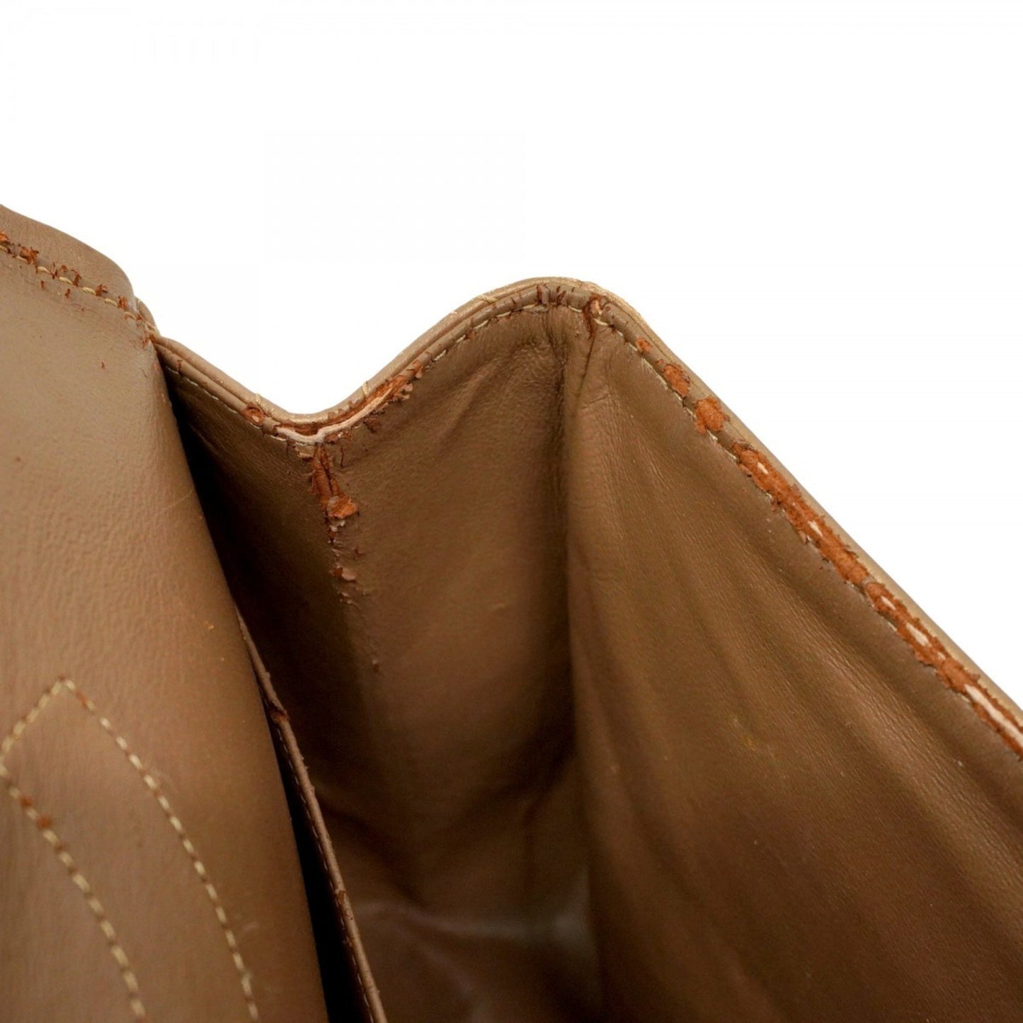 Chanel Shoulder Bag 2.55 Matelasse Double Flap Chain Lambskin Brown Gold