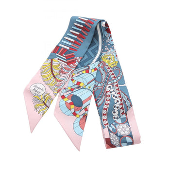 Hermes Hermes Twilly De Lombrelle Aux Duels Vieux Scarf Silk