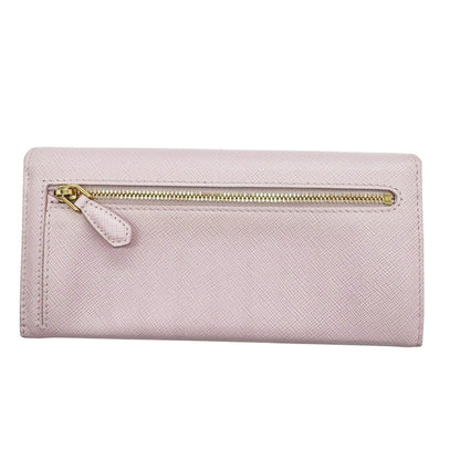 Prada Saffiano Pink Long Wallet For Women