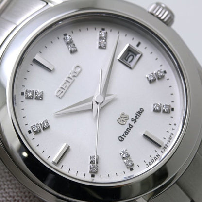 Seiko Grand Seiko Stgf073 4J52-0Ab0 White Shell Diamond Watch