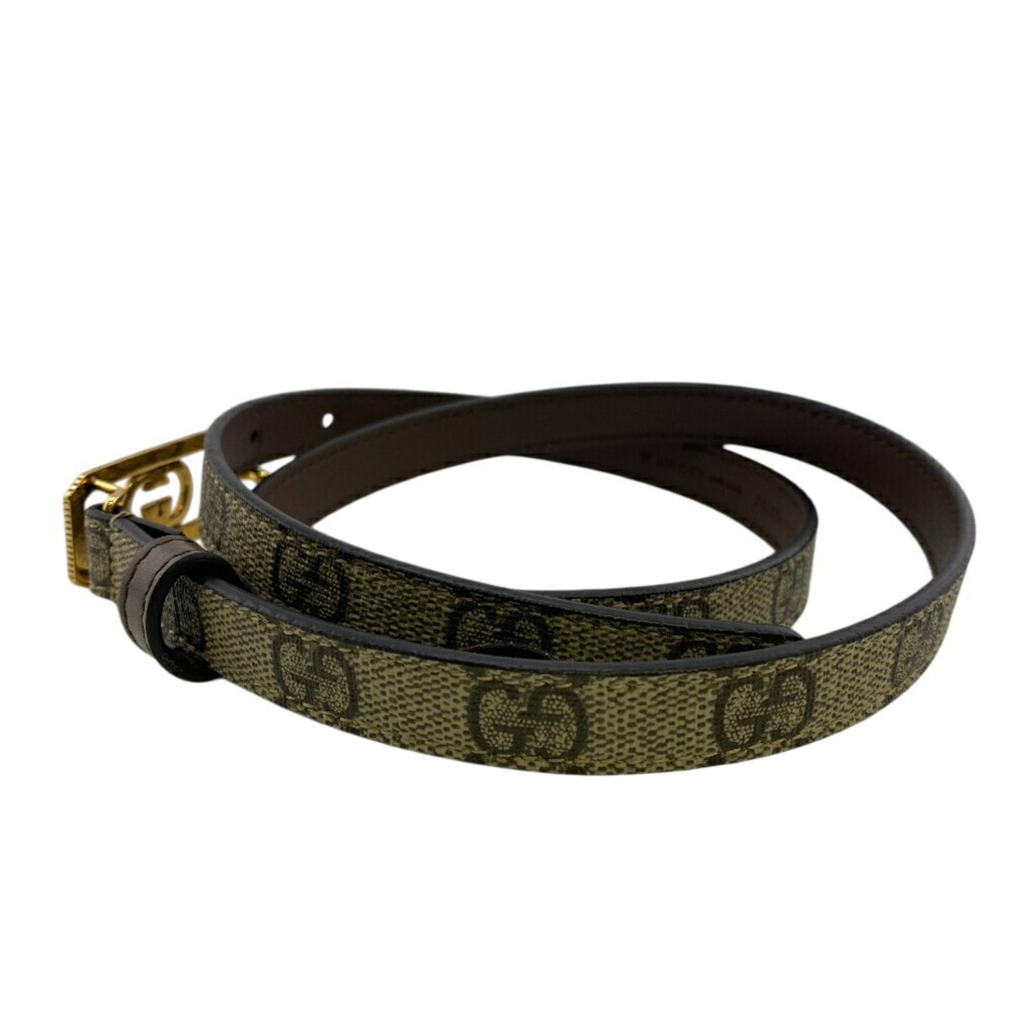 Gucci 751556 Interlocking G 75/30 Gg Supreme Belt Grey