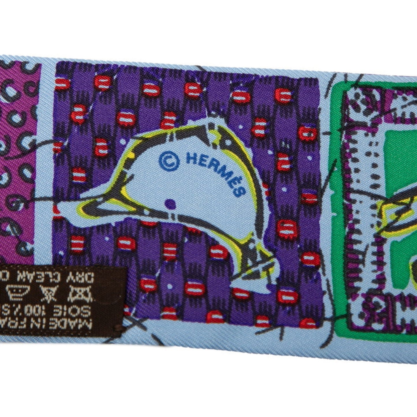 Hermes Herms Twilly Le Boubou H Scarf In Blue