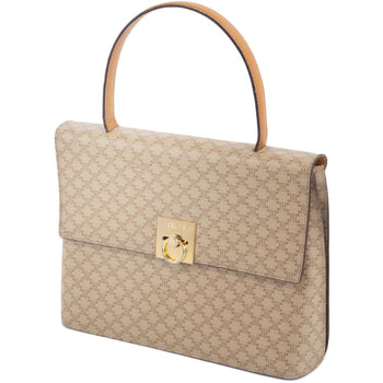 Celine Old Macadam Handbag Pvc Beige