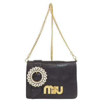 Miu Miu Miu Chain Shoulder Bag Calfskin