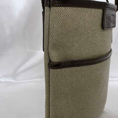 Salvatore Ferragamo Shoulder Bag Ec-23491 Grey Brown Pvc Canvas Crossbody