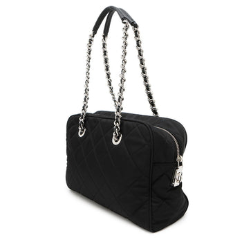 Prada Chain Shoulder Bag In Quilted Nylon