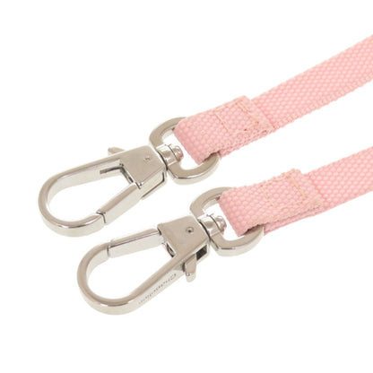 Herv Chapelier Herve Chapelier Nylon Canvas Bag In Pink With Silver Hardware And Shoulder Strap