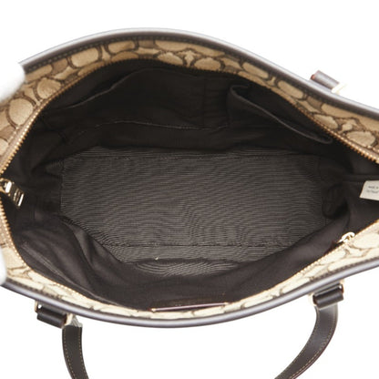 Coach Signature Handbag Tote Bag F58282 Brown Canvas