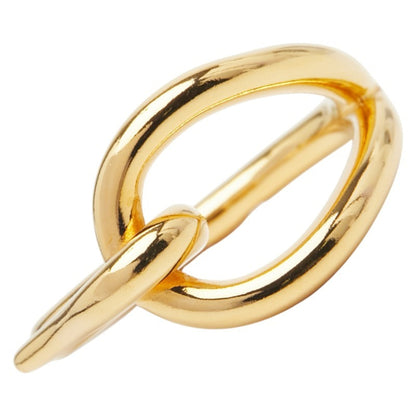 Hermes Jumbo Scarf Muffler Ring Gold Plated