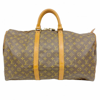 Louis Vuitton Monogram Keepall 50 Boston Bag M41426 Brown