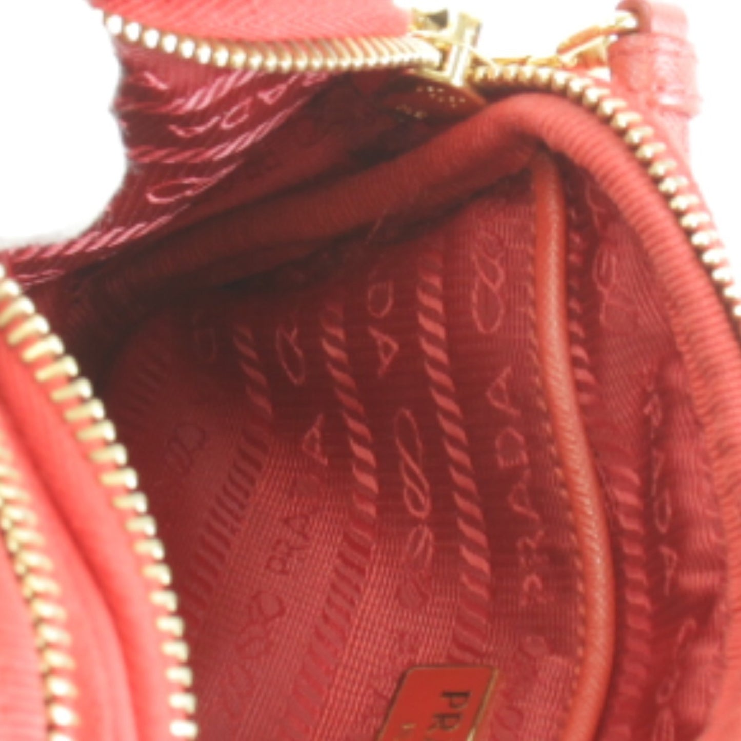 Prada Prada Mini 1Nf861 Shoulder Bag Nylon Red