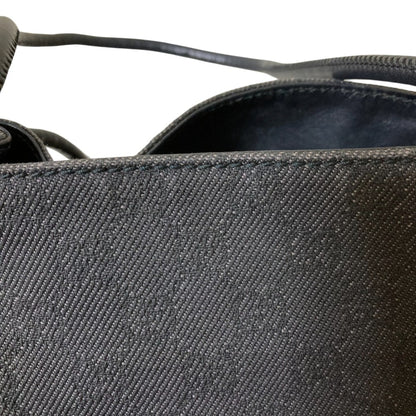 Gucci Gg Denim Canvas Tote Bag With Leather Handles