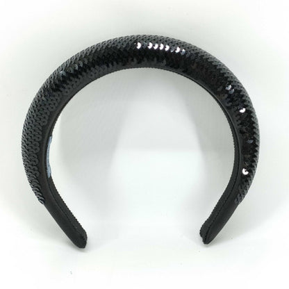 Prada Prada Headband Hair Accessory Black Satin Sequins