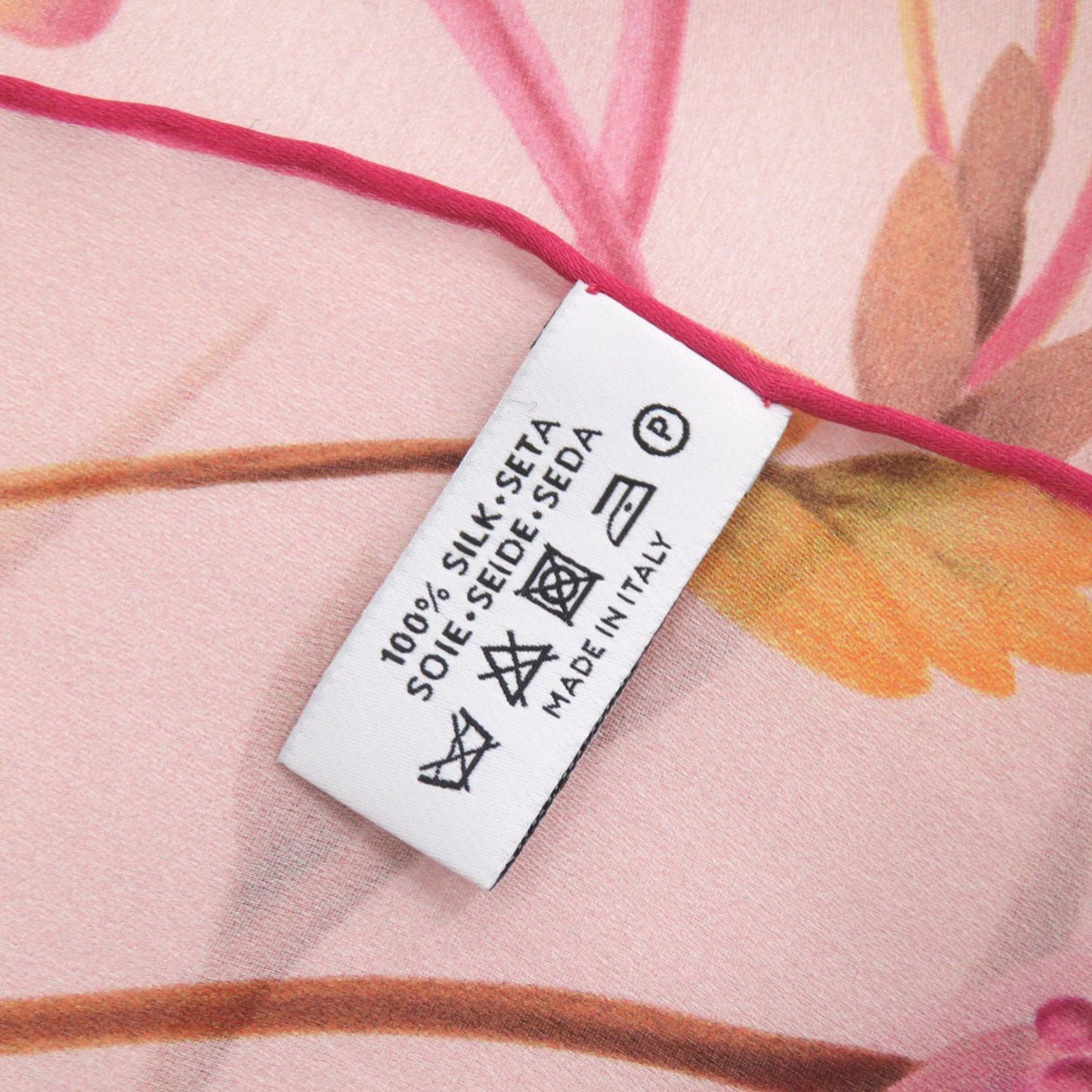 Salvatore Ferragamo Floral Print Silk Pink Scarf/Muffler 0941