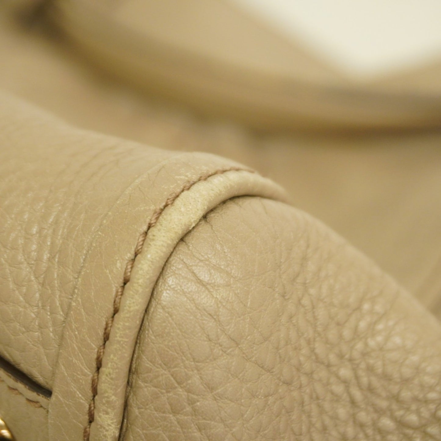 Gucci Soho Tote Bag 282309 Leather Beige Champagne