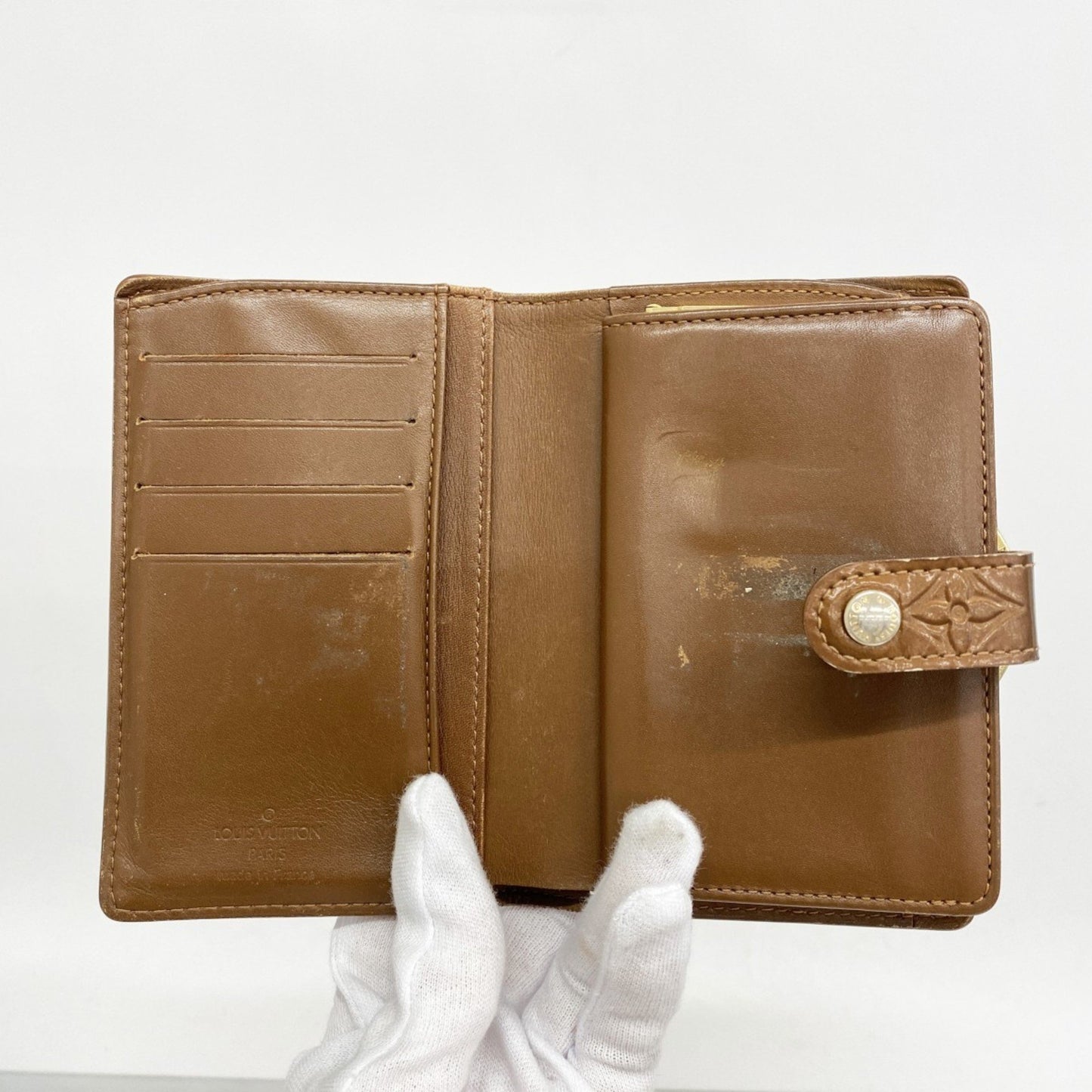 Louis Vuitton Vernis Porte Monnaie Bi-Fold Wallet M91209 Bronze