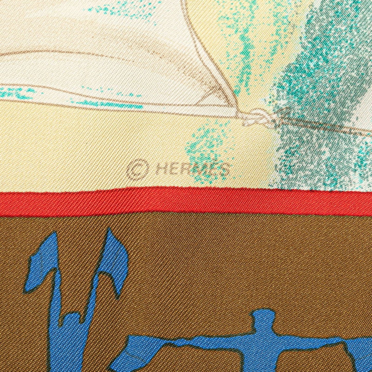 Hermes Herms Carr 90 En Course Yacht Scarf